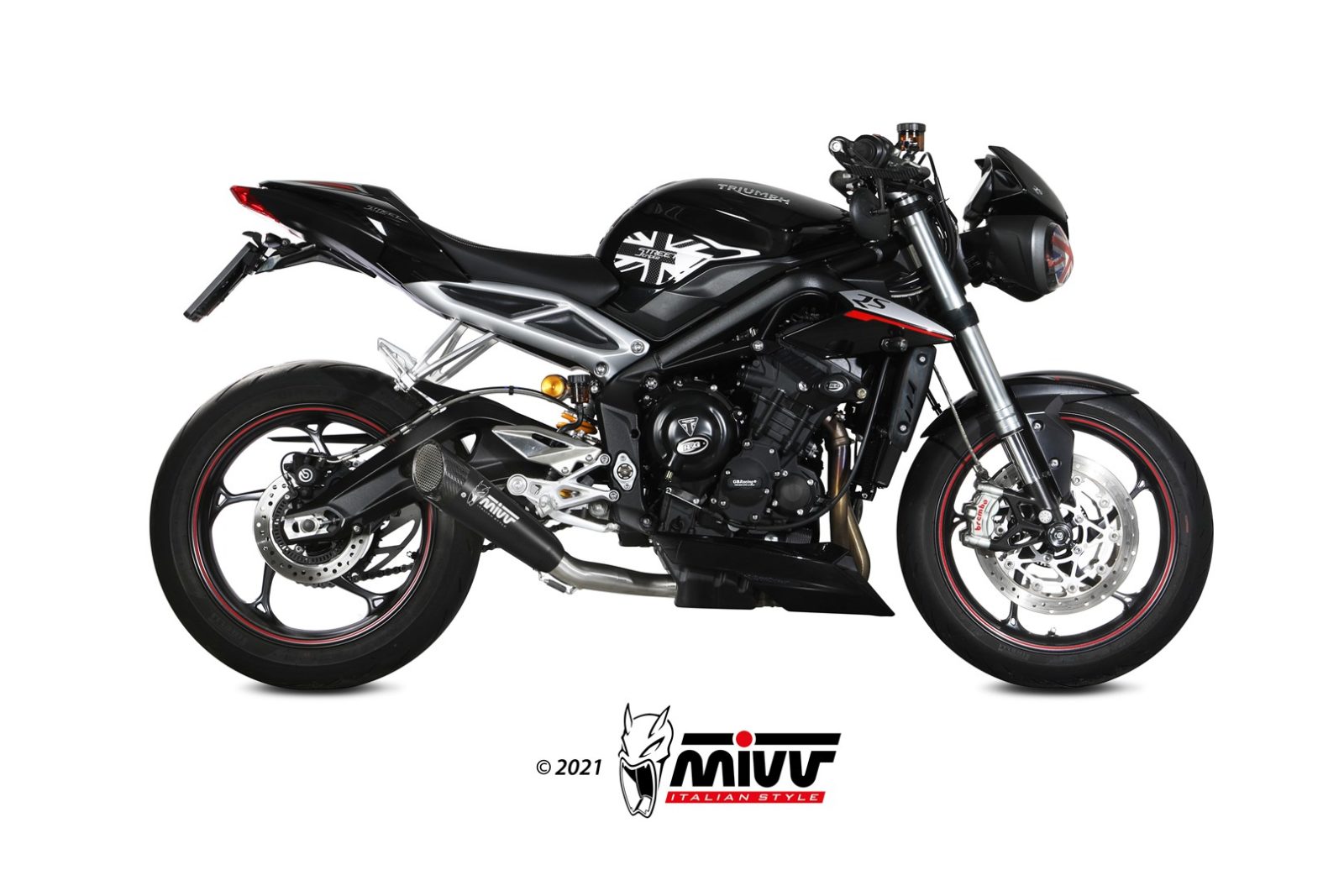 Mivv X-M5 Slip-On Exhaust for Triumph Street Triple RS 2017-22