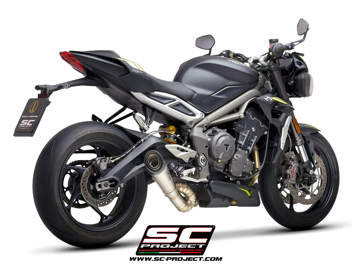 SC Project S1 Slip-On Exhaust for Triumph Street Triple RS 2020-22