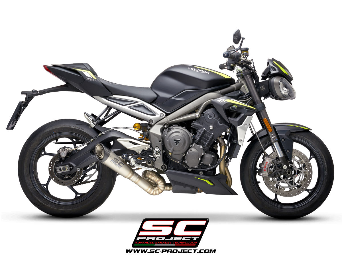 SC Project S1 Slip-On Exhaust for Triumph Street Triple RS 2020-22