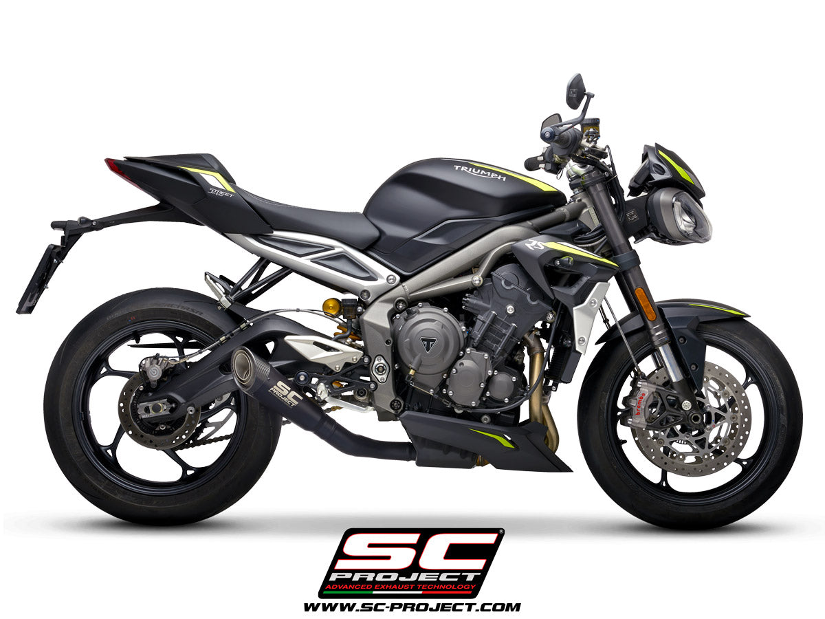 SC Project S1 Slip-On Exhaust For Triumph Street Triple RS 2020-22