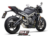 SC Project S1 Slip-On Exhaust For Triumph Street Triple RS 2020-22