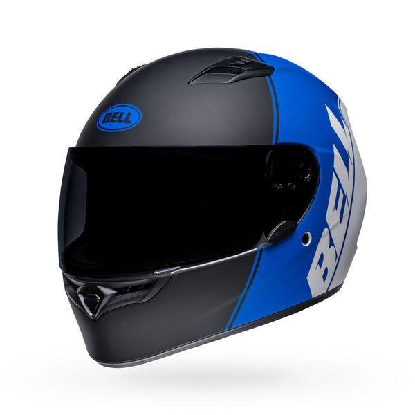 Black and blue online bike helmet