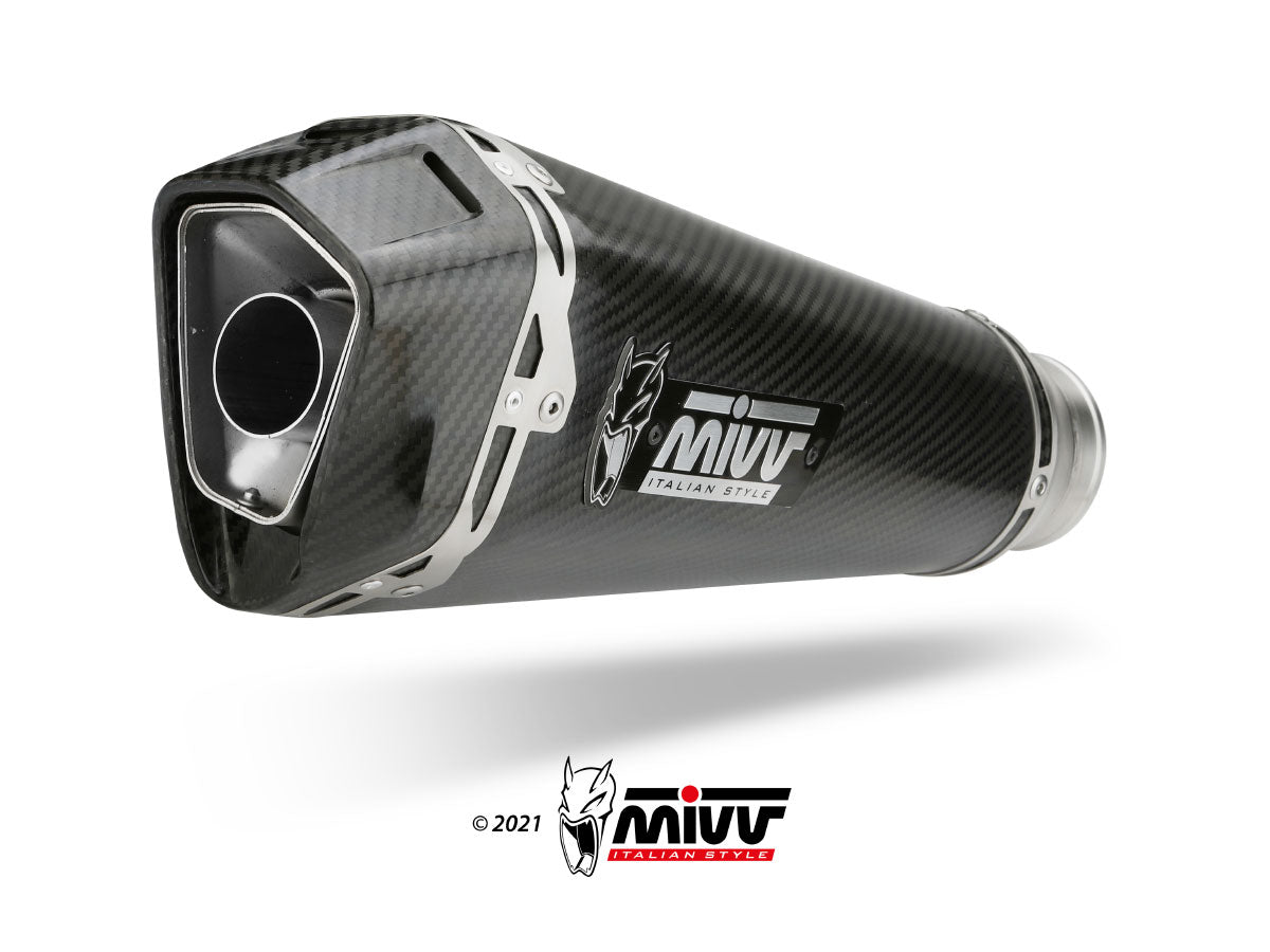 Mivv Delta Race Carbon Slip-On Exhaust for Aprilia RSV4 2021-22