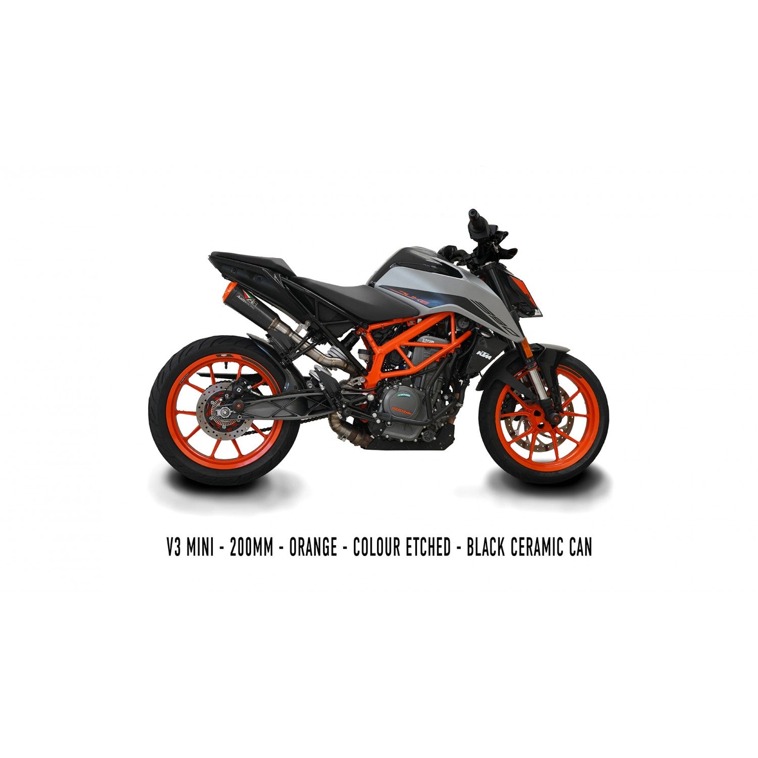 Austin Racing GP1 Hi-Slung De-Cat Full Exhaust System for KTM Duke 390