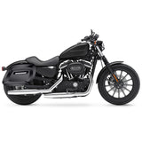 Viking Lamellar Large Shock Cutout Hard Saddlebags For Harley Sportster 883 Iron