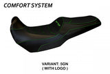 Tappezzeria Malay Total Black Comfort System Seat Cover for Kawasaki Versys 1000