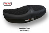 Tappezzeria Natal Total Black Velvet Seat Cover for Kawasaki Z900RS