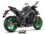 SC Project S1 Titanium Matt Black Slip-On Exhaust for Kawasaki Z1100