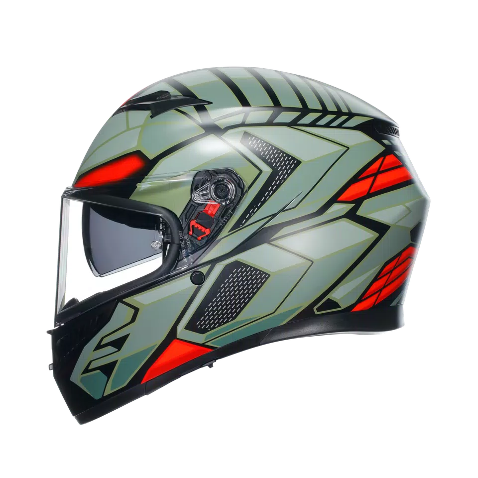 agv k3 gunmetal Rivia Matte Black/White Helmet S integrated sun visor AGV K3 - Fortify Grey