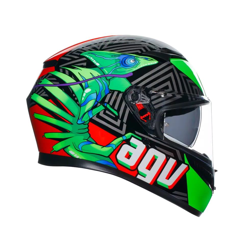 Buy AGV K3 Kamaleon Black/Red/Green Helmet Online in India – superbikestore