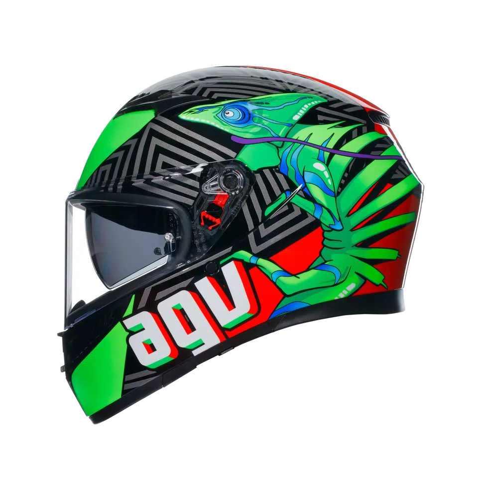 Buy AGV K3 Kamaleon Black/Red/Green Helmet Online in India – superbikestore