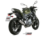 Mivv MK3 INOX Full Exhaust System for Kawasaki Z650 2017-23