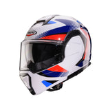Caberg Trip Helmet - LUNAR O5 White/Red/Blue/Light Blue