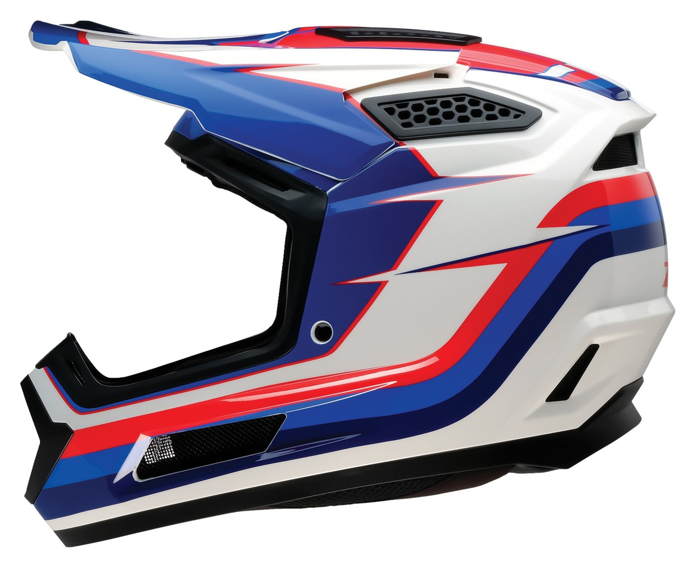 Z1R Dirt Maxx Vortex Helmet Red/White/Blue