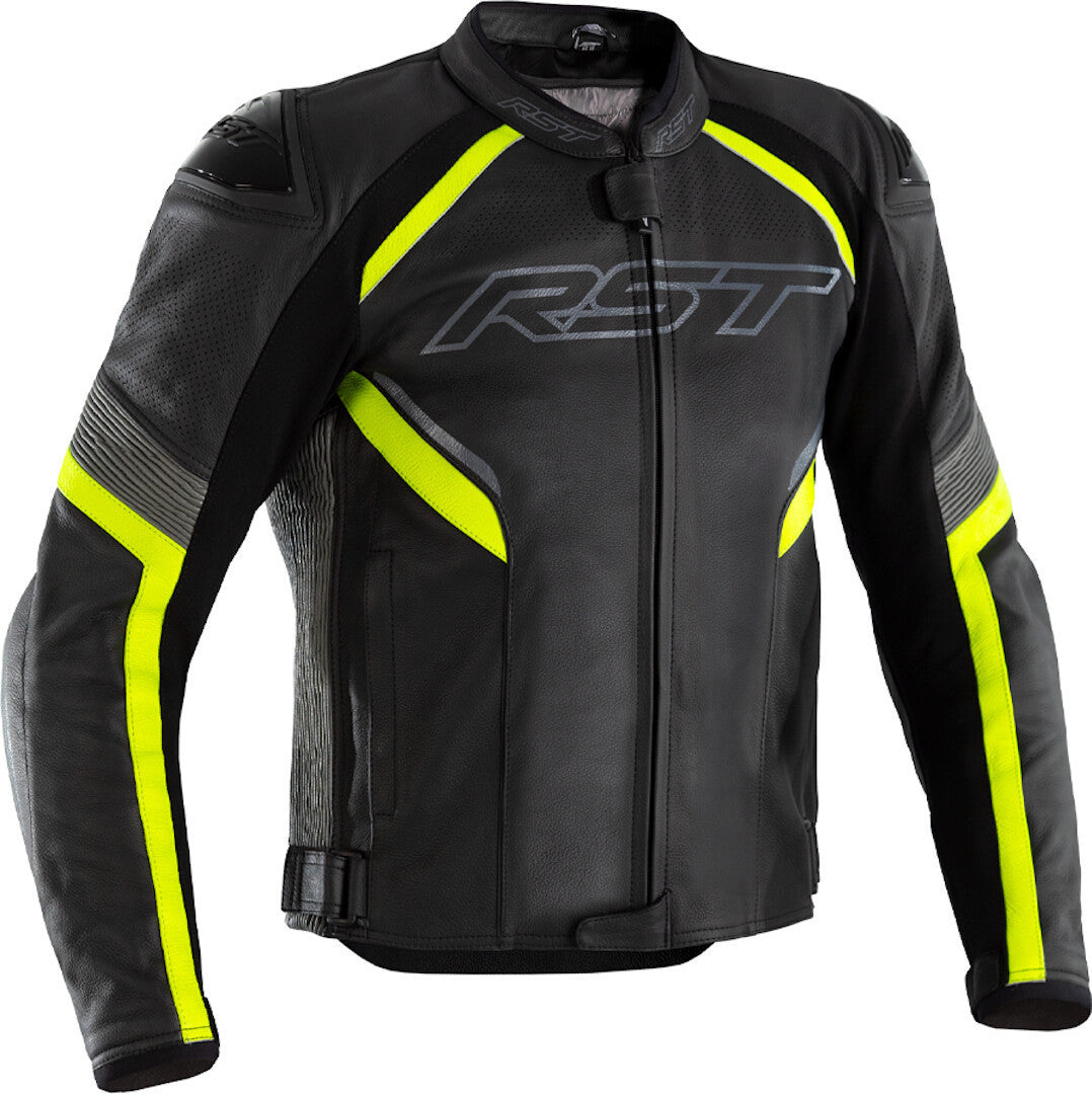 Black & Yellow Motorcycle Leather Jacket – 23 Lux