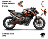 Spinning Stickers Grainy Paragon Graphics Kit For KTM 790 Duke 2018-20