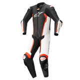 Alpinestars Missile V2 One Piece Leather Suit - Black/White/Red Fluo