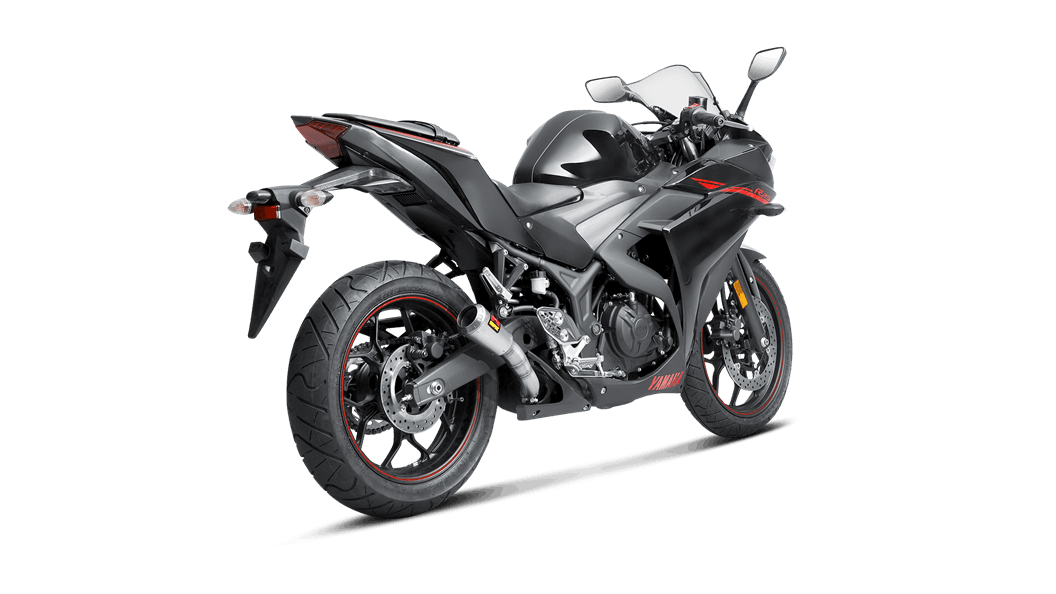 Yamaha r3 akrapovic slip deals on exhaust