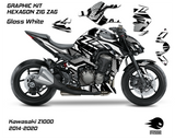 Spinning Stickers Hexagon Graphics Kit For Kawasaki Z1000 2014-20