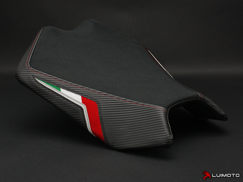 Luimoto Team Italia Suede Rider Seat Cover for Aprilia Tuono V4 1100 RR