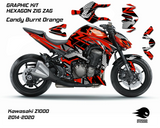 Spinning Stickers Hexagon Graphics Kit For Kawasaki Z1000 2014-20