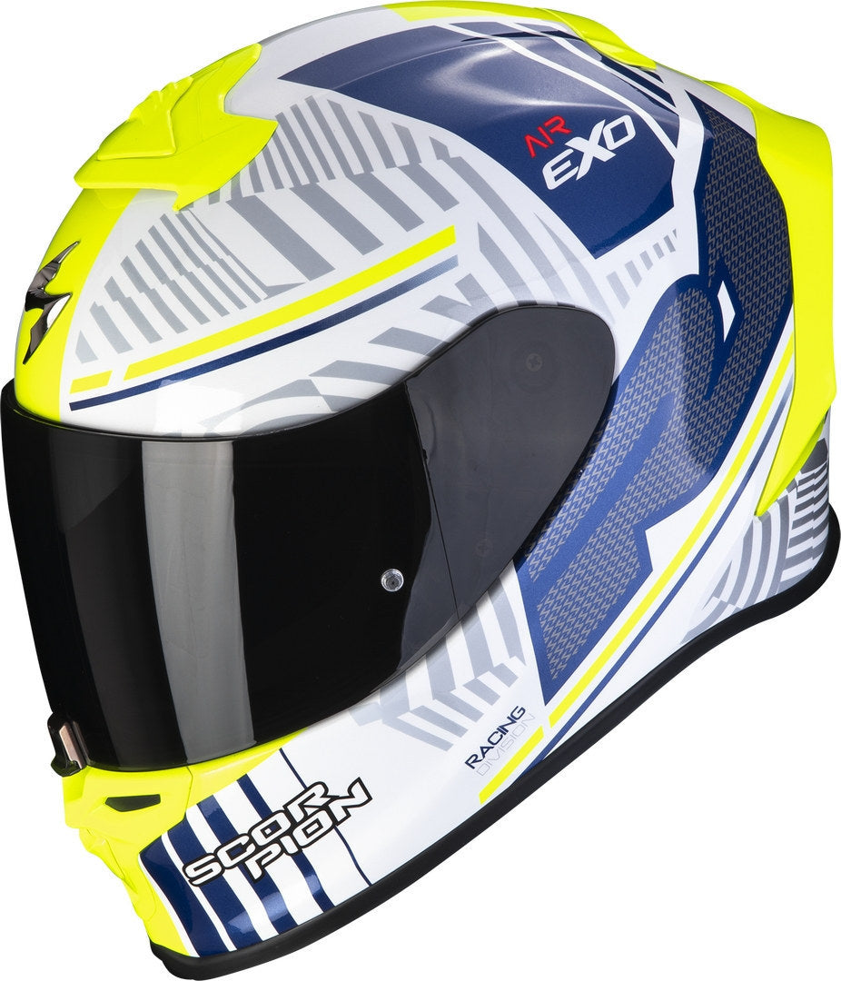 Scorpion EXO R1 Evo Air Victory Helmet XS White Blue