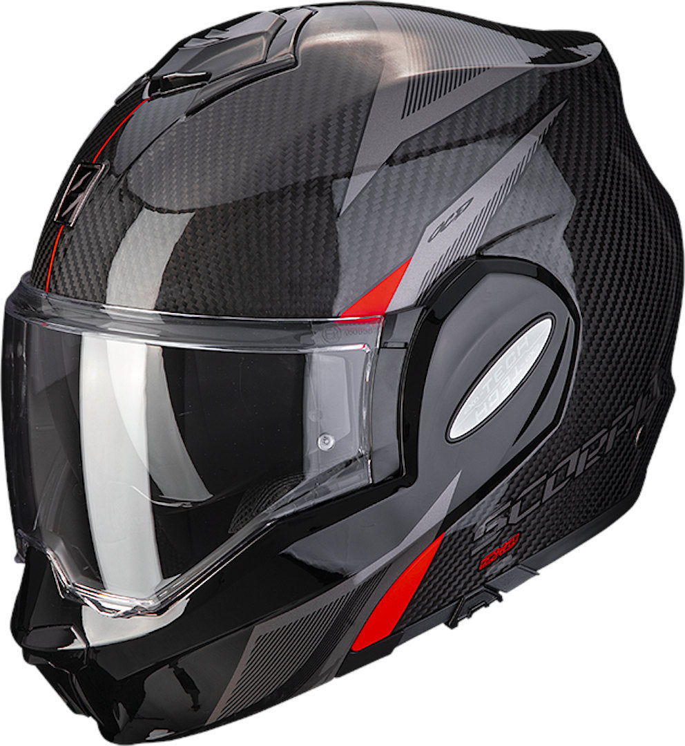 Scorpion Exo-Tech Evo Top Carbon Helmet - XS / Black/Red