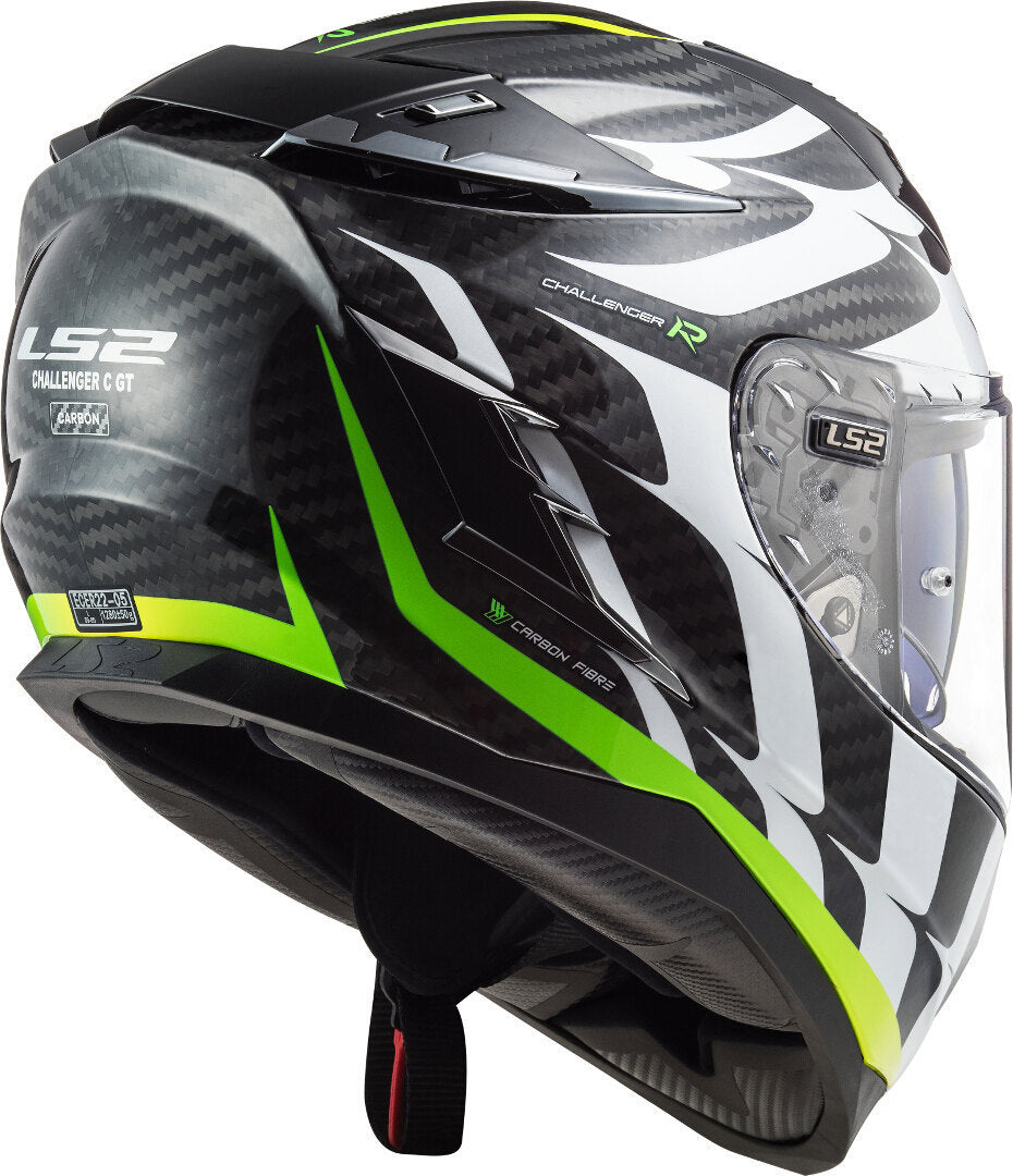 LS2 FF327 Challenger Flames Carbon Helmet