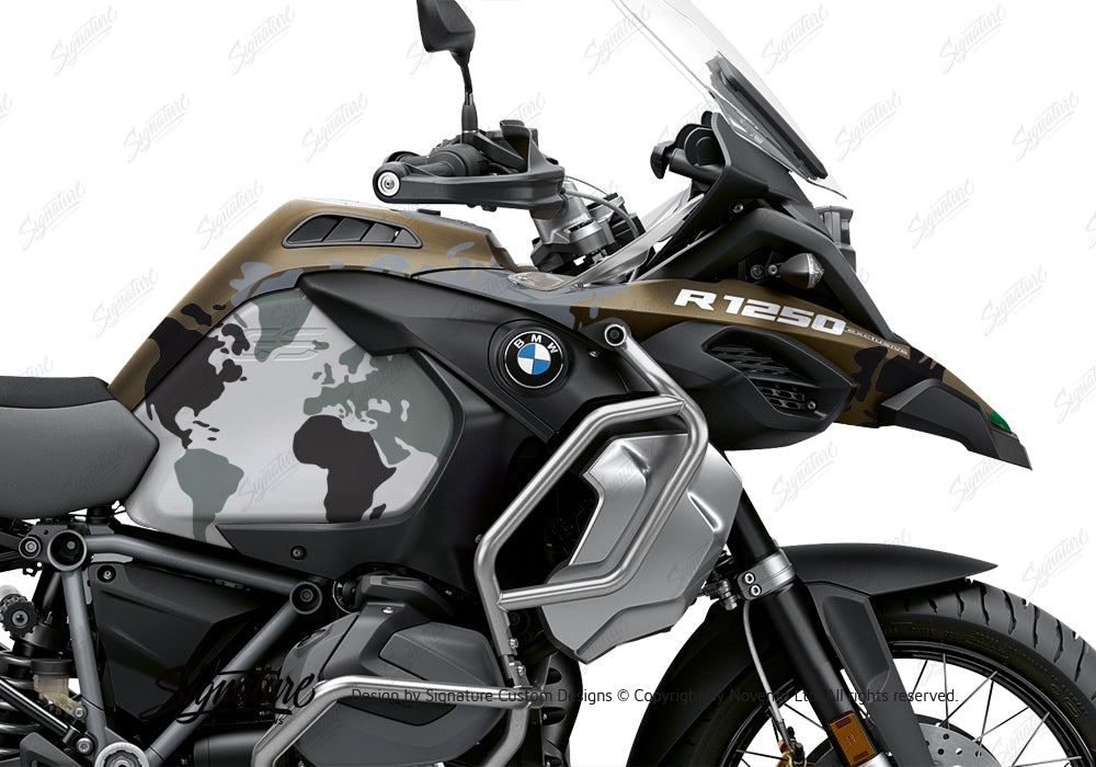 SCD BMW R1250GS Adventure Style Exclusive The Globe Black Grey Sticker –  superbikestore