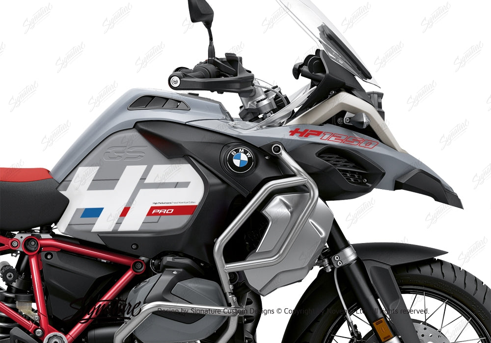 SCD BMW R1250GS Adventure Ice Grey HP Edition With Full Frame & Panniers Stickers
