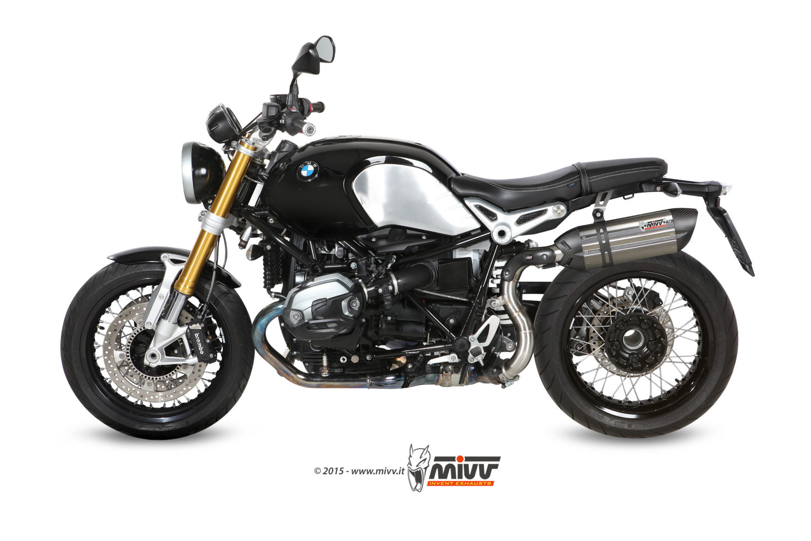 Mivv Sound High Position Slip-On Exhaust for BMW R NineT 2014-22