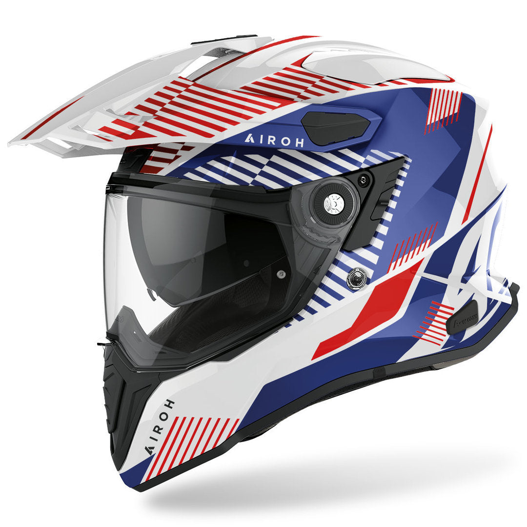 Airoh Commander Boost Motocross Helmet - XS / White/Blue/Red