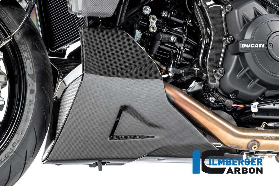 Ilmberger Carbon Fibre Left Bellypan for Ducati Diavel 1260 2019-22