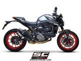 SC Project Twin CR-T Slip-On Exhaust for Ducati Monster 937 2021-22