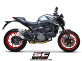 SC Project Twin CR-T Slip-On Exhaust for Ducati Monster 937 2021-22