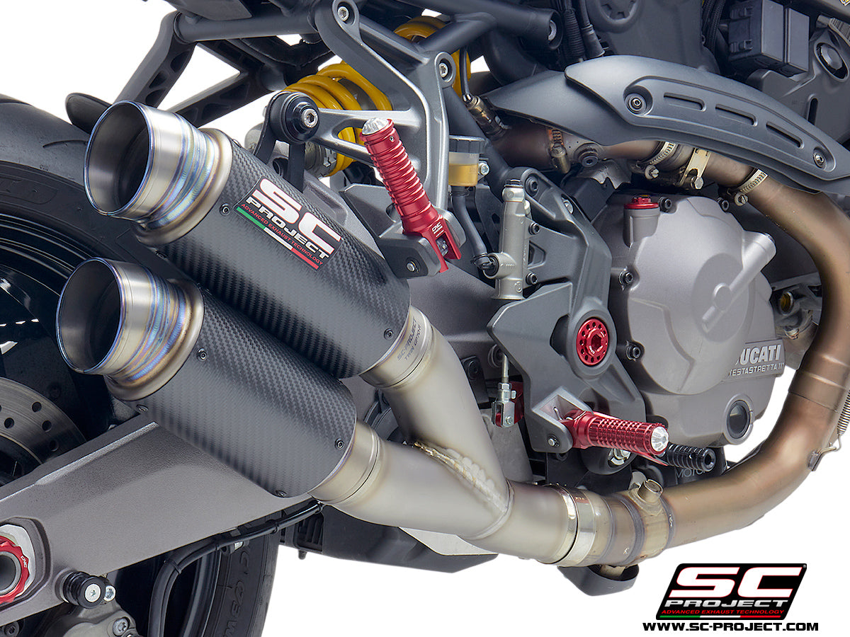 SC Project Twin GP70 R Slip On Exhaust for Ducati Monster 821 2018