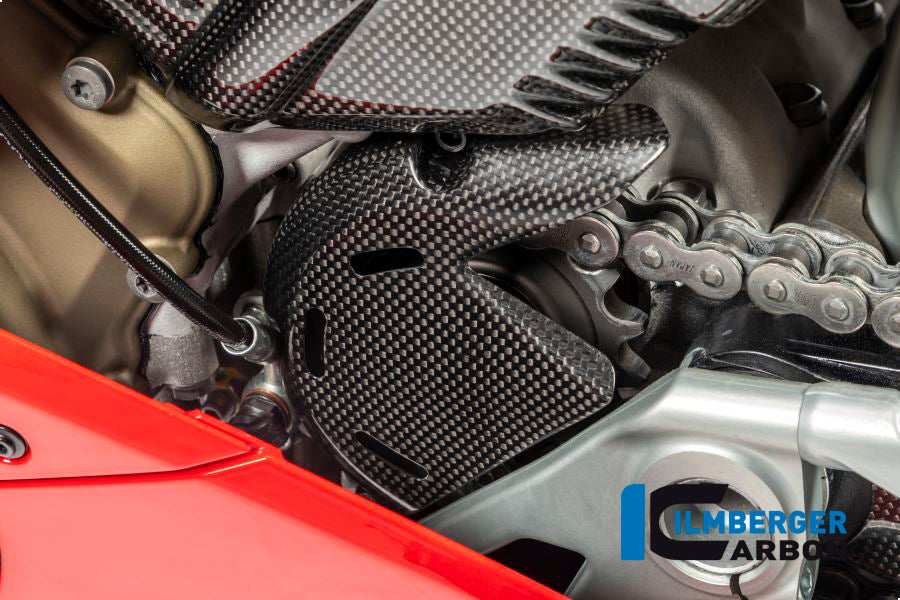 Ilmberger Carbon Fibre Front Sprocket Cover For Ducati Streetfighter V4 2020-22
