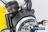 Ilmberger Carbon Fibre Headlight Cover For Ducati Scrambler Icon 2016-22