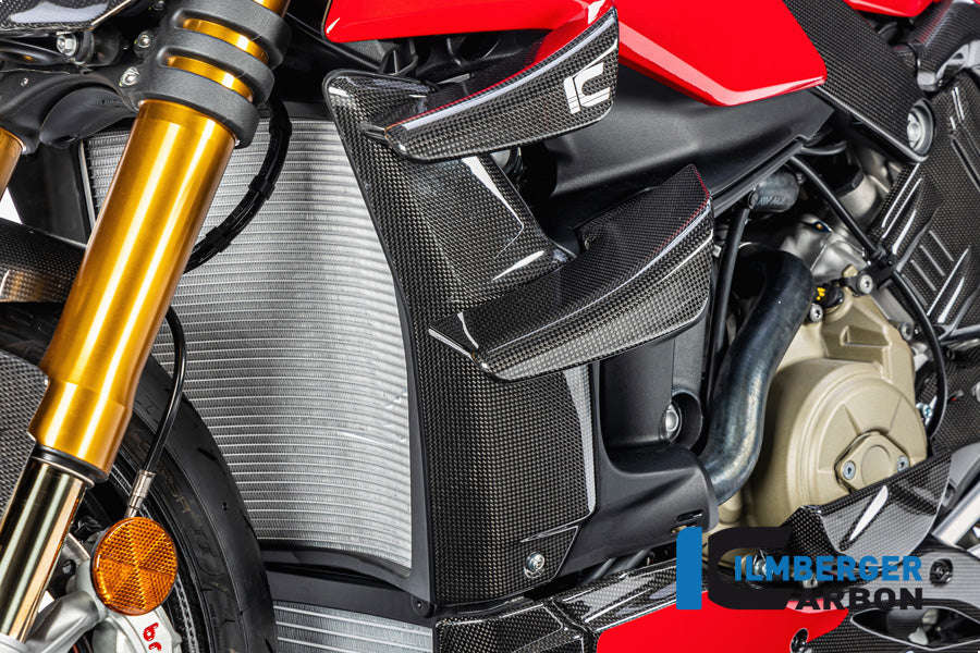 Ilmberger Carbon Fibre Left Radiator Cover For Ducati Streetfighter V4 2020-22