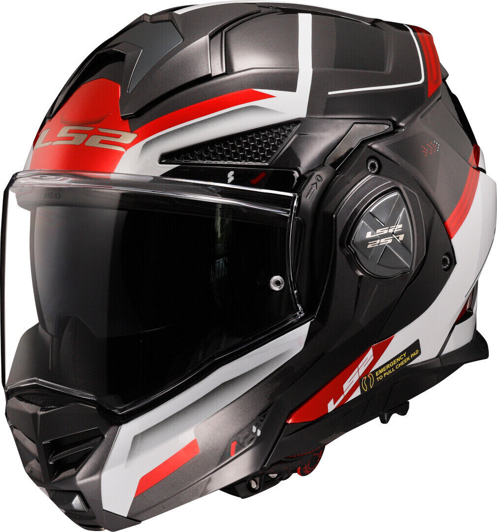 LS2 FF901 Advant X Spectrum Helmet XS Black/White/Red