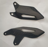 Motocomposites Heel Guards in Carbon with Fiberglass for Kawasaki Ninja H2