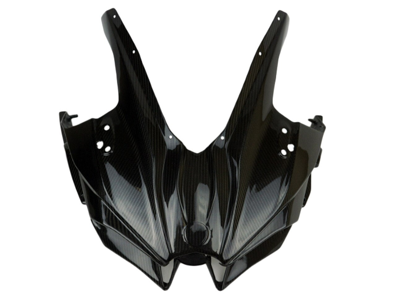 Motocomposites Front Fairing with Air Intakes in Carbon with Fiberglass for Kawasaki Ninja H2