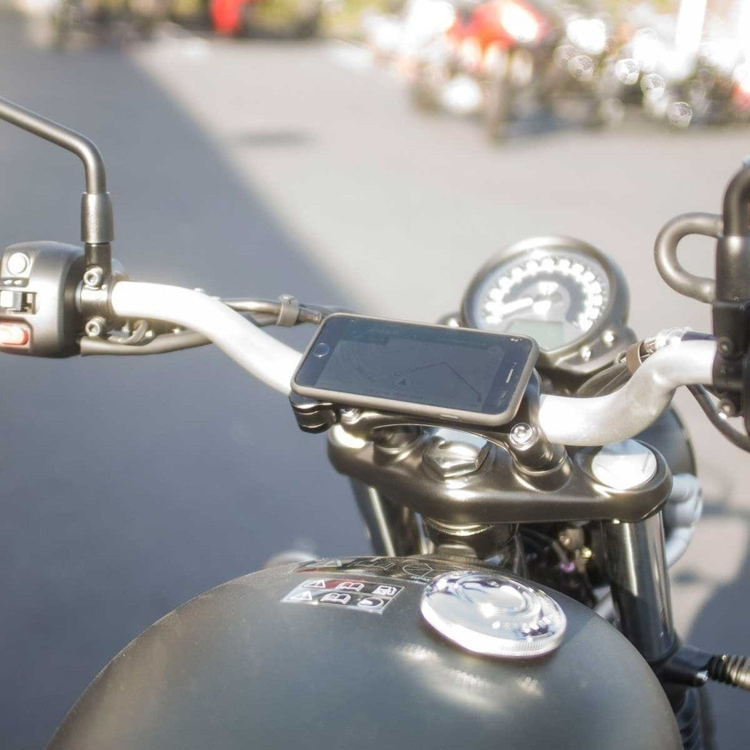 thumbnail interactive-video image 1 of SP Connect Moto Bundle For IPhone 13 Pro – Motorcycle Phone Mount With Weather Cover & Handlebar Mount 1 of 3