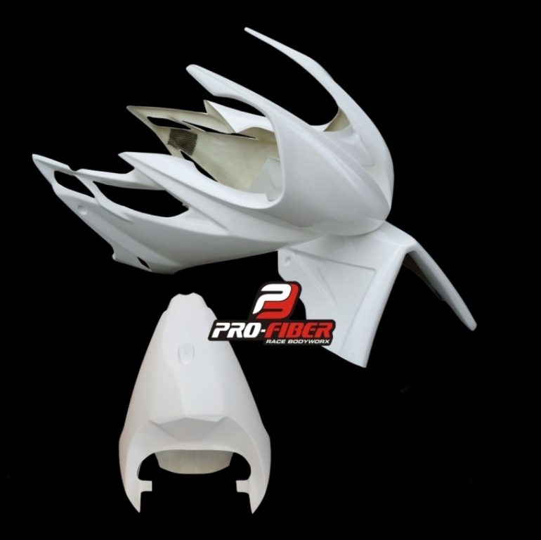 Fiberglass Race Fairing with OEM SS Seat Unit for Triumph Daytona