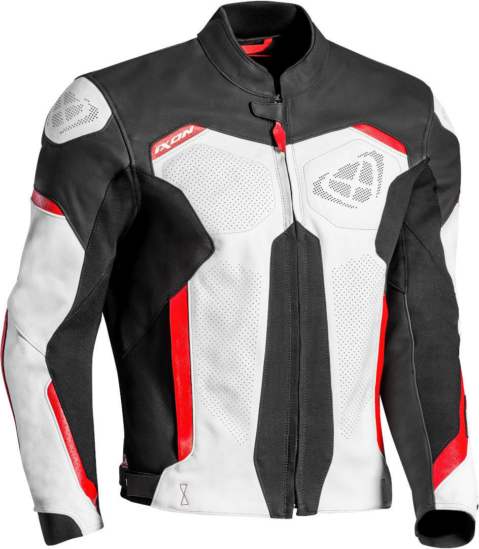 Ixon Rhino Leather Jacket S White/Black/Red - Main Image