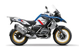 SCD BMW R1250GS Adventure Style HP (Silver Tanks) R-Line Red & Blue Stickers Kit