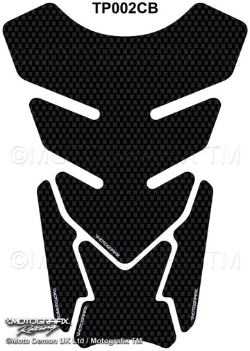 Universal Plain Carbon Fibre Quadra Motorcycle Tank Pad Protector Motografix 3D Gel TP002CB
