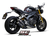 SC Project Twin CR-T Slip-On Exhaust for Triumph Speed Triple 1200 RS 2021-23