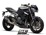 SC Project SC1-R Full Exhaust System 3-1 For Triumph Street Triple RS 2020-22 (high position)