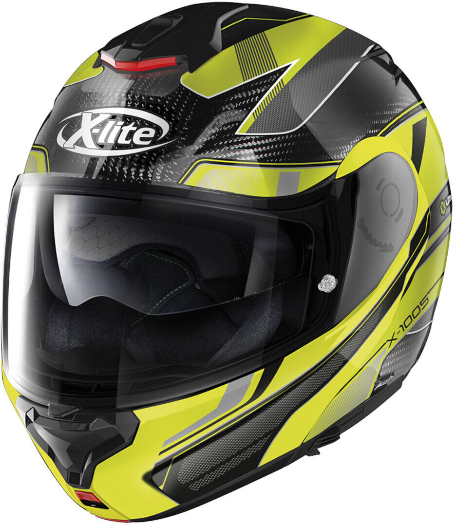 X lite X 1005 Ultra Carbon Powertrain N Com Helmet XXS Black Yellow